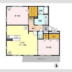 2LDK 間取り図