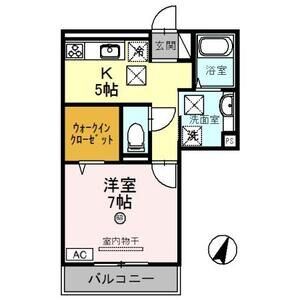 1K 間取り図