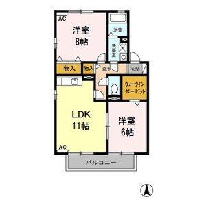 2LDK 間取り図