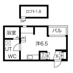 ワンルーム 間取り図