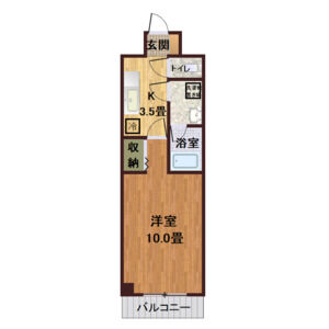 1K 間取り図