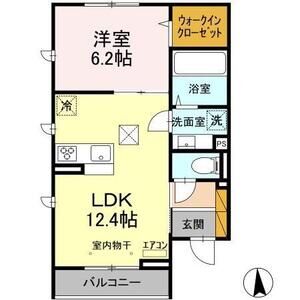 1LDK 間取り図