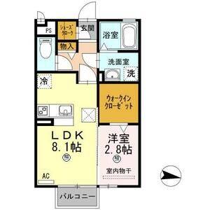 1LDK 間取り図