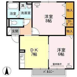 2DK 間取り図