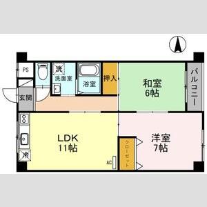 2LDK 間取り図