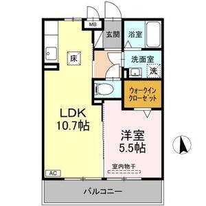 1LDK 間取り図