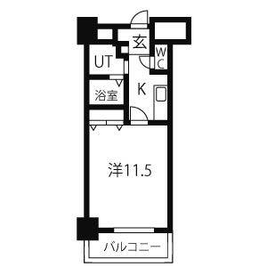 1K 間取り図