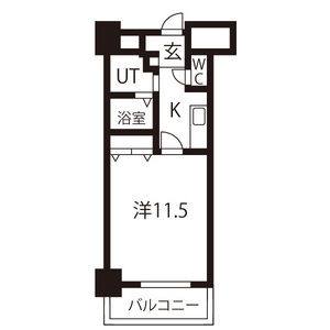 1K 間取り図