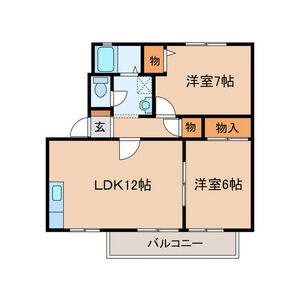 2LDK 間取り図