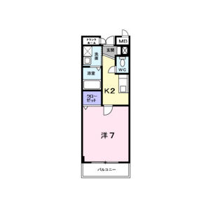1K 間取り図
