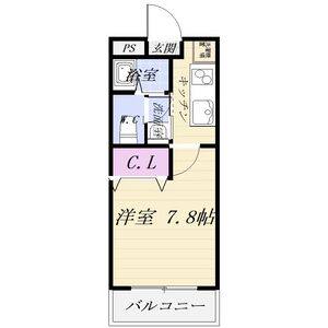1K 間取り図
