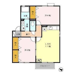 2LDK 間取り図