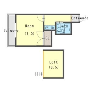 1K 間取り図