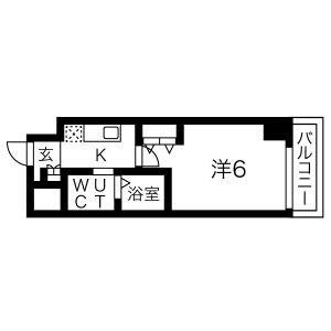 1K 間取り図
