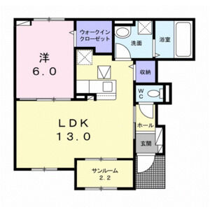 1LDK 間取り図