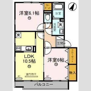2LDK 間取り図