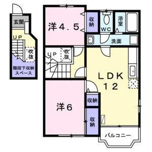 2LDK 間取り図