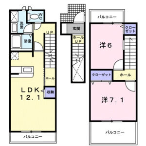 2LDK 間取り図