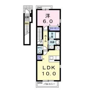 1LDK 間取り図