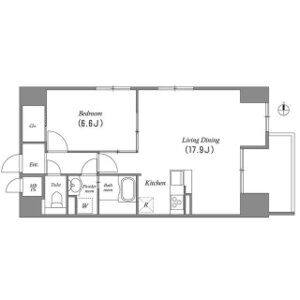 1LDK 間取り図