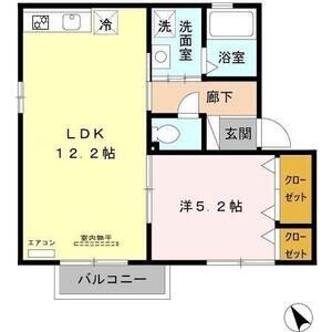 1LDK 間取り図