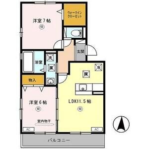 2LDK 間取り図