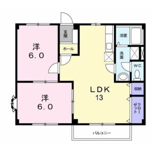 2LDK 間取り図