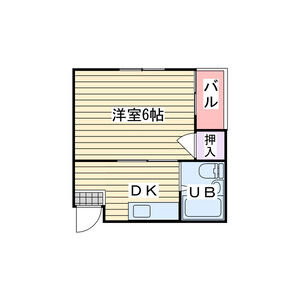 1DK 間取り図