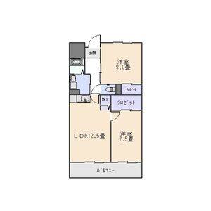 2LDK 間取り図