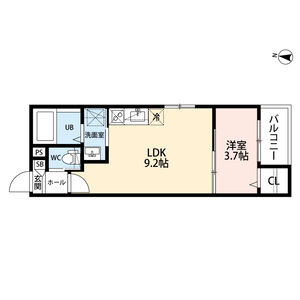 1LDK 間取り図