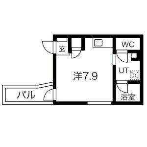 ワンルーム 間取り図