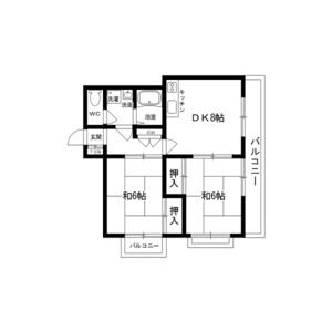 2DK 間取り図