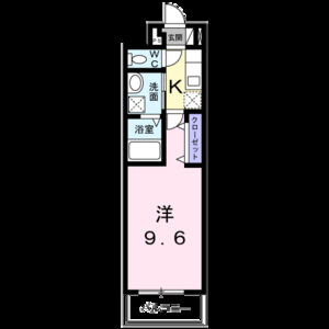 1K 間取り図