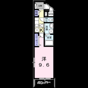 1K 間取り図