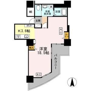 1K 間取り図