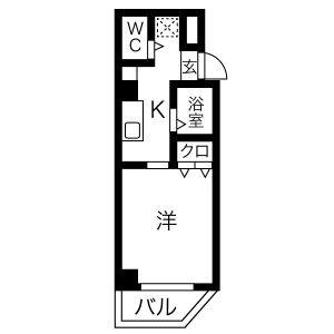 1K 間取り図