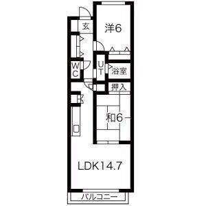 2LDK 間取り図