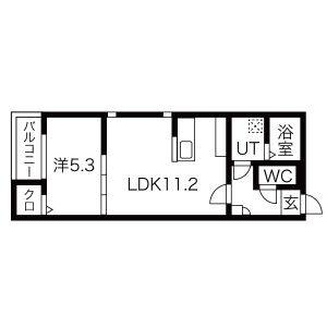 1LDK 間取り図
