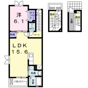 1LDK 間取り図