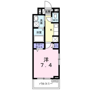 1K 間取り図