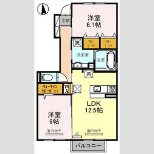 2LDK 間取り図