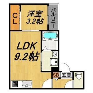 1LDK 間取り図