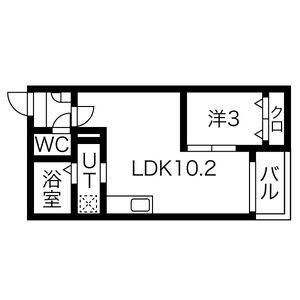 1LDK 間取り図