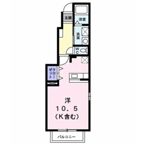 ワンルーム 間取り図