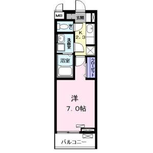1K 間取り図