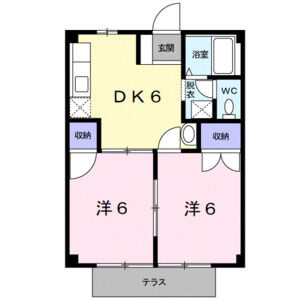 2DK 間取り図