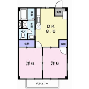 2DK 間取り図