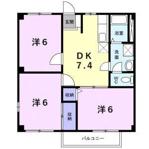 3DK 間取り図