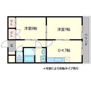 2DK 間取り図