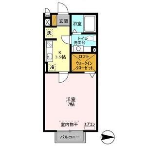 1K 間取り図